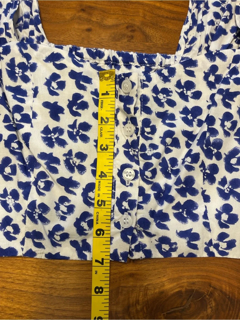 Emerson Fry Blue White Floral Wide-Leg Pants And Crop Top Matching Set